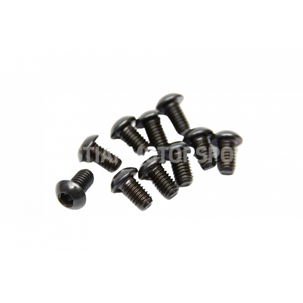 (90) IAME Norswift M6x10mm unbrako bolt med linsehode, svart (pris per stk)