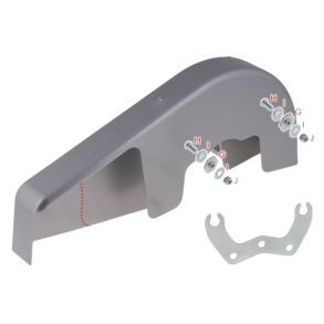 (A) OTK komplett kjedekasse med fester og skruere
