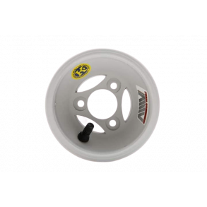 (7) DR Racing Kart hvit oxitech magnesium bakfelg H140mm, til liten kart