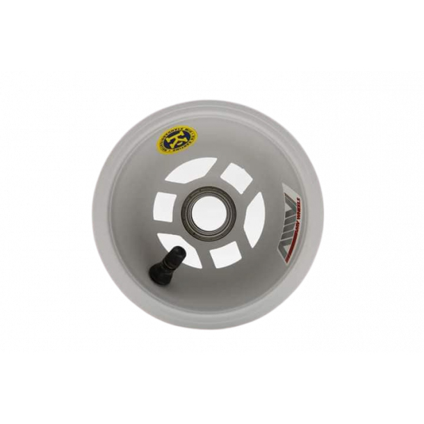 (6) DR Racing Kart hvit oxitech magnesium framfelg H110mm, for D25 spindel til liten kart