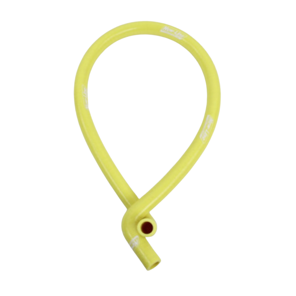 New-Line silikonslange, 90 grader i begge ender, gul