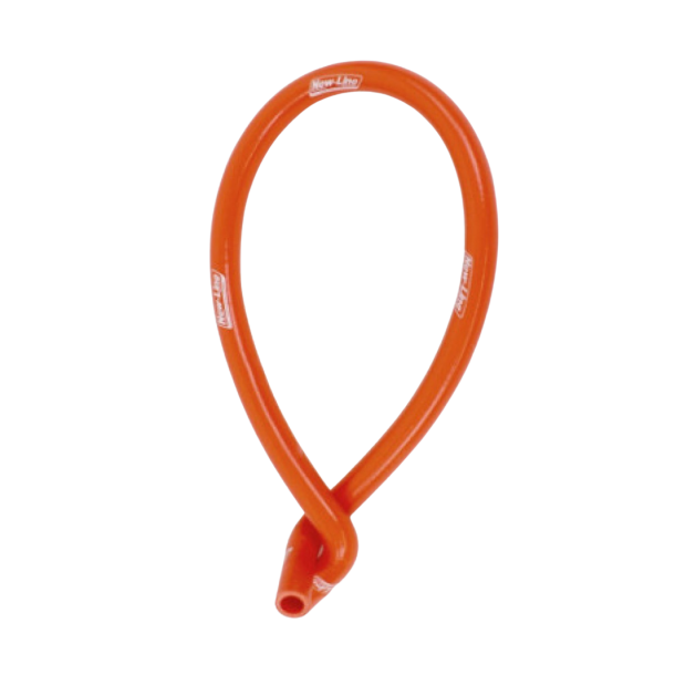 New-Line silikonslange, 90 grader i begge ender, orange
