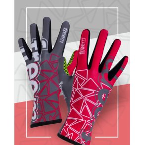 FREEM Kjrehansker K-slight 22, rde og gr