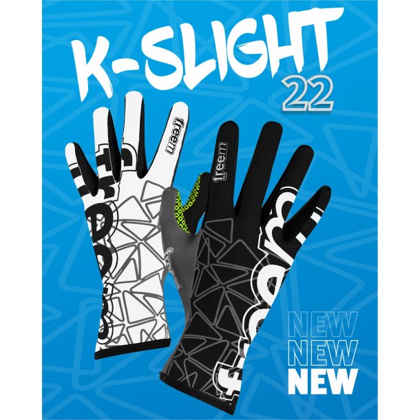 FREEM Kjrehansker K-slight 22, sorte og hvite