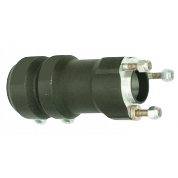 (10) DR Racing Kart 40x125mm svarte aluminium boss med 2 bolter, 58.7mm boltsirkel