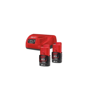 Milwaukee M12 2.0 AH batterier og lader