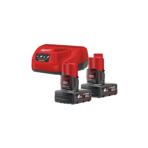 Milwaukee M12 4AH batterier og lader