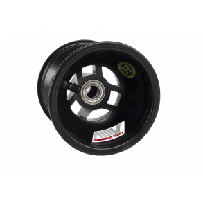 (4) DR Racing Kart svart aluminium framfelg H112mm, for D25 spindel til liten kart