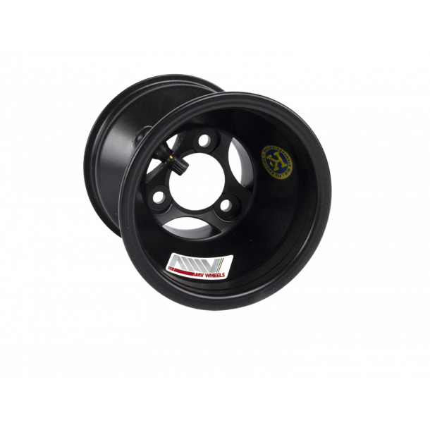 (5) DR Racing Kart svart aluminium bakfelg H140mm, til liten kart