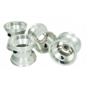 (11) DR Racing Kart felgsett i aluminium til liten kart, 17mm spindel foran
