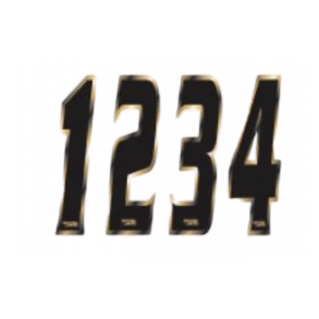 DR Racing Kart startnummer med gullkant