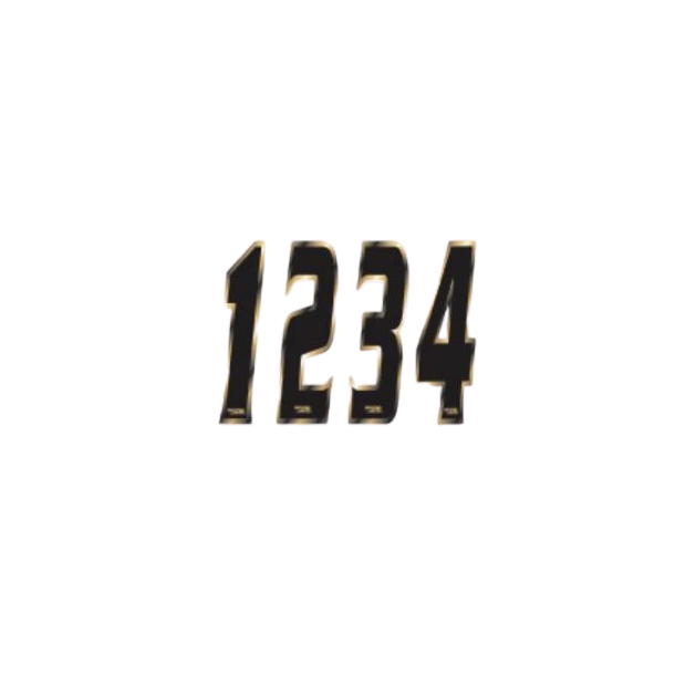 DR Racing Kart startnummer med gullkant