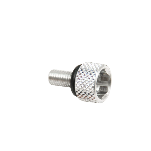 Dekkls med O-ring M5 med stort hode, i aluminium