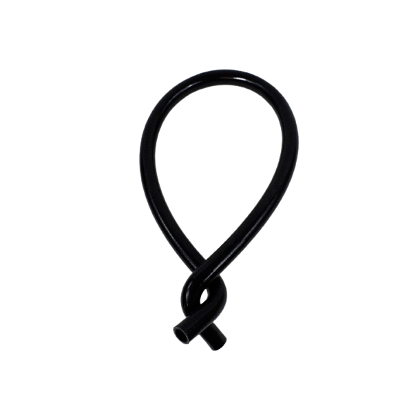 New-Line silikonslange, 90 grader i begge ender, svart