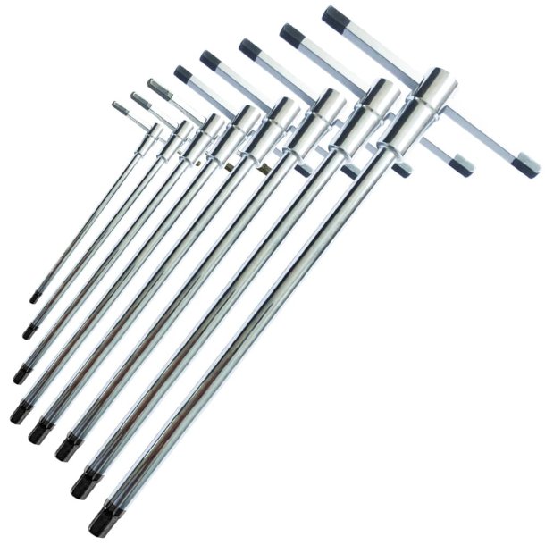 Unbrako T-nkkel sett 2.5, 3, 4, 5, 6, 7, 8 og 10mm