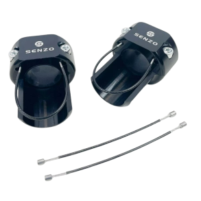 Senzo sikkerhetsklemme med wire til bakfanger, leveres i par, svart