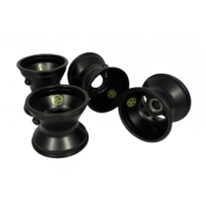 (12) DR Racing Kart felgsett i aluminium til liten kart (svart)