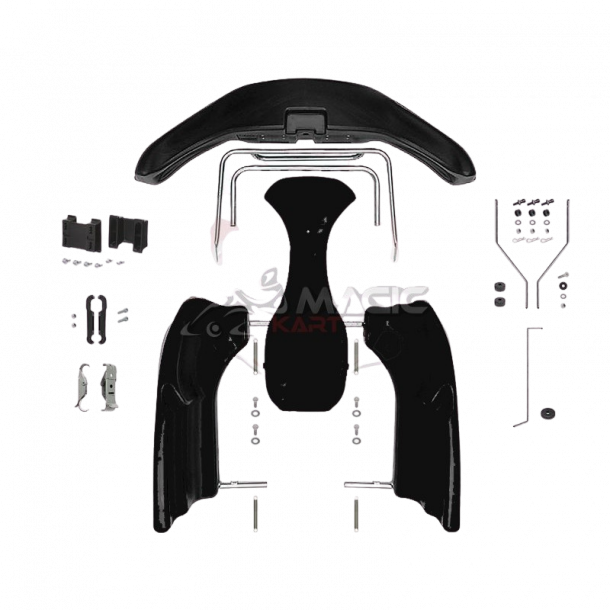 (35) DR Racing Kart komplett sett NA3 plastikk og fester