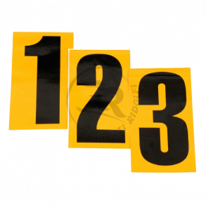 RR startnummer med gul bakgrunn, pris per stk