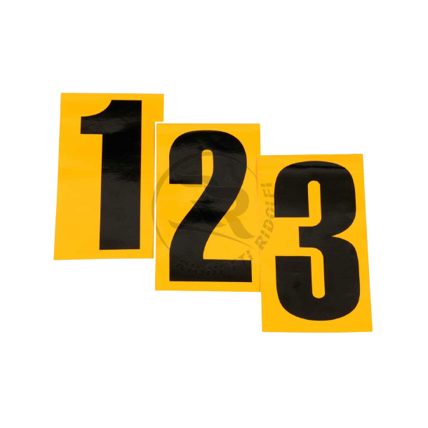 RR startnummer med gul bakgrunn, pris per stk