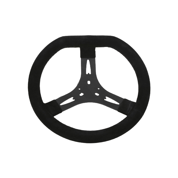 RR nytralt ratt (uten logoer), 320mm i svart alcantara