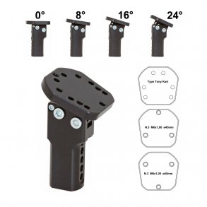 (24) RR langt justerbart rattboss, svart