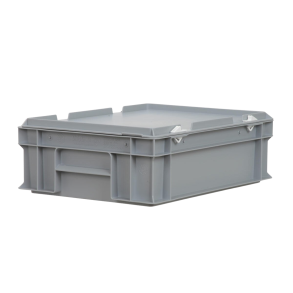 RR oppbevaringskasse med lokk i plast, str 40x30x12cm