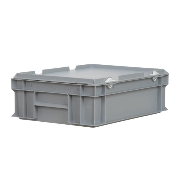 RR oppbevaringskasse med lokk i plast, str 40x30x12cm