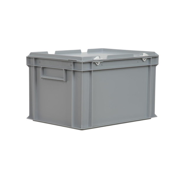 RR oppbevaringskasse med lokk i plast, str 40x30x28cm
