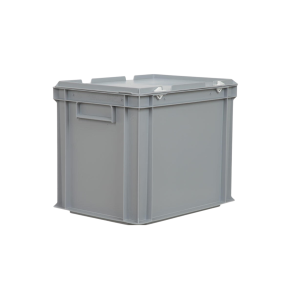 RR oppbevaringskasse med lokk i plast, str 40x30x32cm