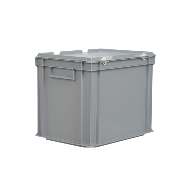 RR oppbevaringskasse med lokk i plast, str 40x30x40cm