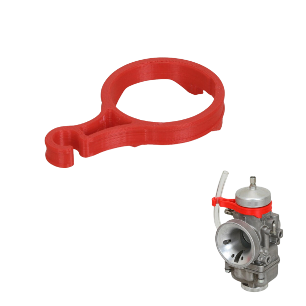 RR bensinslange holder til 30mm dellorto forgasser, r�d