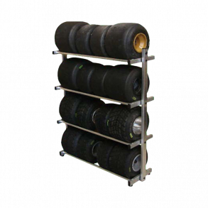 Stone hjul rack, med plass til 4 sett gokart hjul